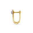 18KT Yellow Gold Diamond Nose Pin With Floral Design,,hi-res 2