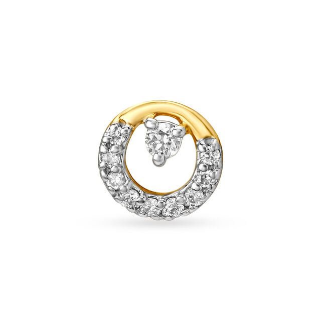 Mia by Tanishq 18KT Yellow Gold Diamond Nose Pin,,hi-res 
