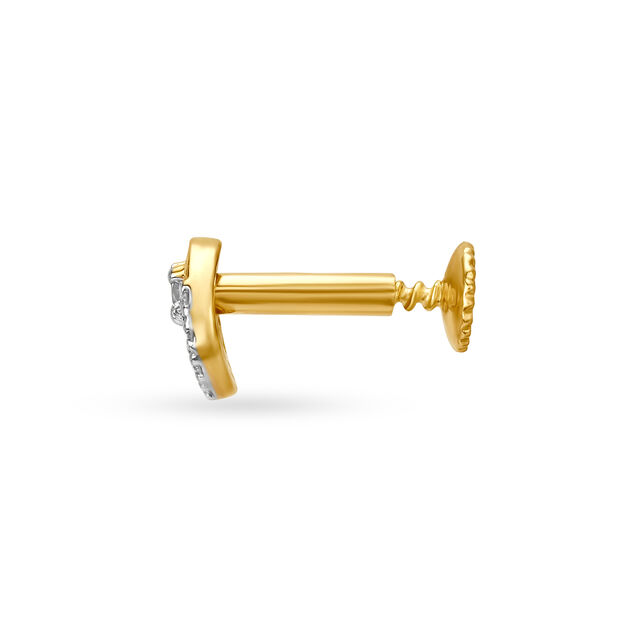 Mia by Tanishq 18KT Yellow Gold Diamond Nose Pin,,hi-res 2