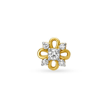 Mia by Tanishq 18KT Yellow Gold Diamond Nose Pin