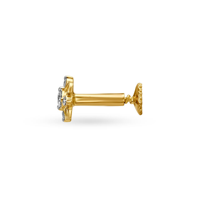Mia by Tanishq 18KT Yellow Gold Diamond Nose Pin,,hi-res 2