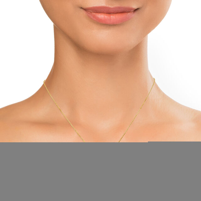 18KT Yellow Gold Diamond Pendant With Floral Design 3
