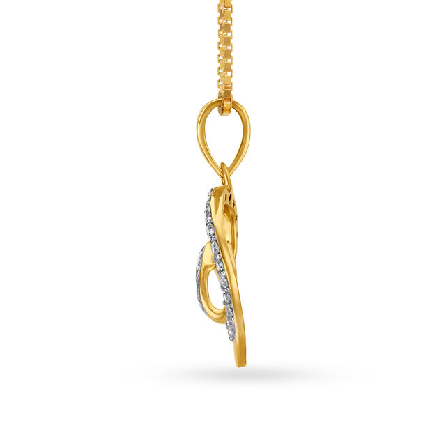 14kt Yellow Gold Diamond Pendant 2