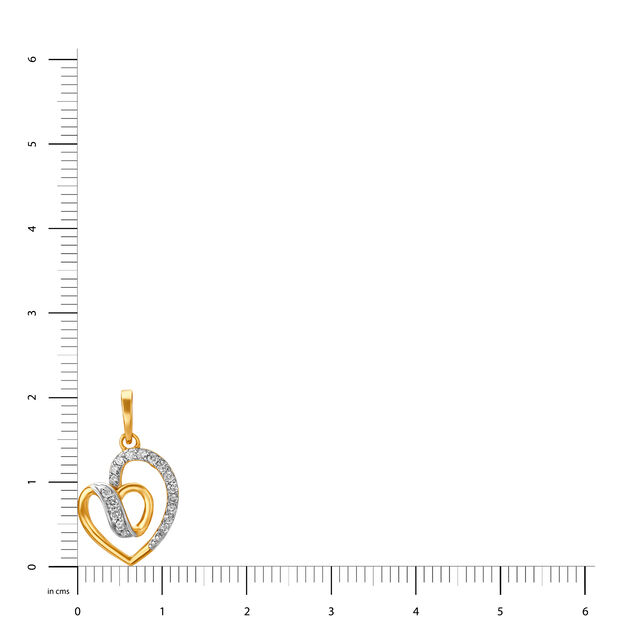 14kt Yellow Gold Diamond Pendant 4
