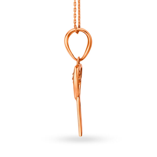 Mia by Tanishq 18KT Rose Gold Key Pendant 2