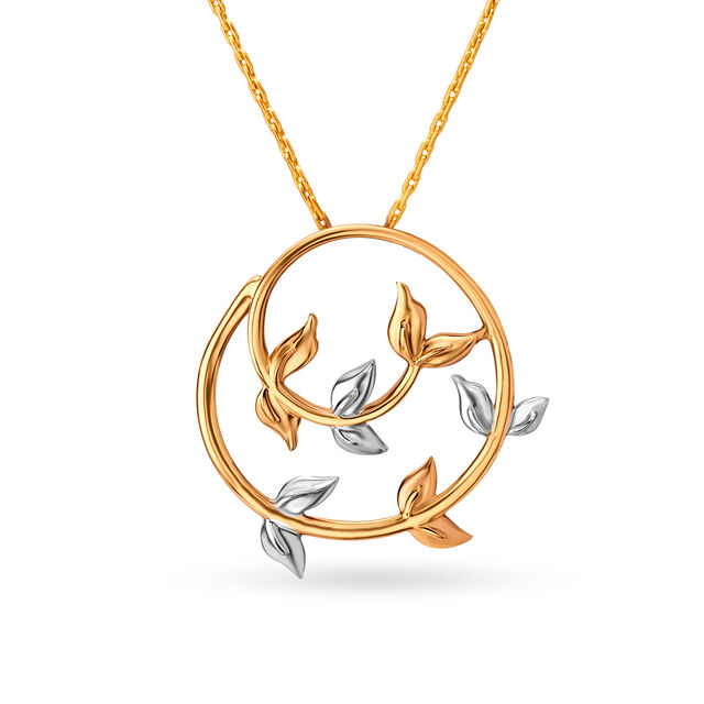 Mia by Tanishq 18KT Yellow Gold Garland Pendant,,hi-res 