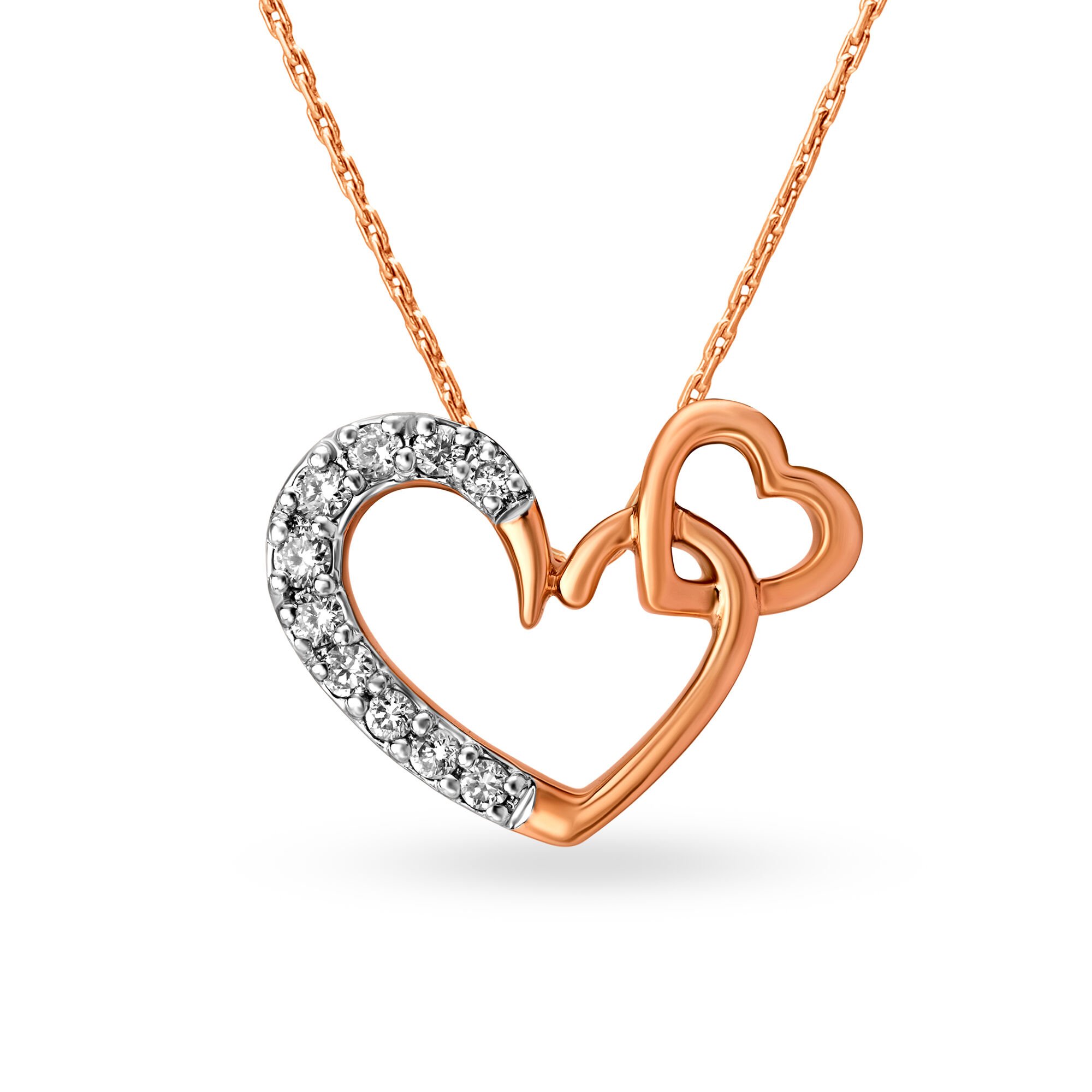 Heart pendant gold tanishq store
