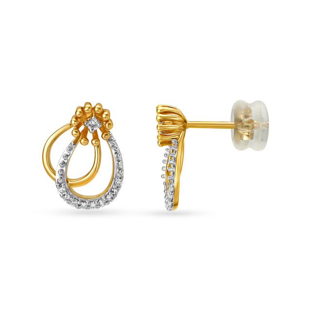 Mia by Tanishq 18KT Yellow Gold Diamond Stud Earrings