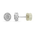 18KT White Gold Diamond Stud Earrings 2