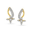 18KT Yellow Gold Diamond  Stud Earrings 