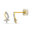 18KT Yellow Gold Diamond  Stud Earrings 2