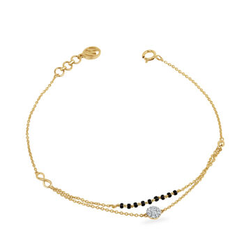 18KT Yellow Gold Two-As-One Mangalsutra Bracelet