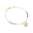 Mia by Tanishq 14KT Yellow Gold Charmed Union Mangalsutra Bracelet 