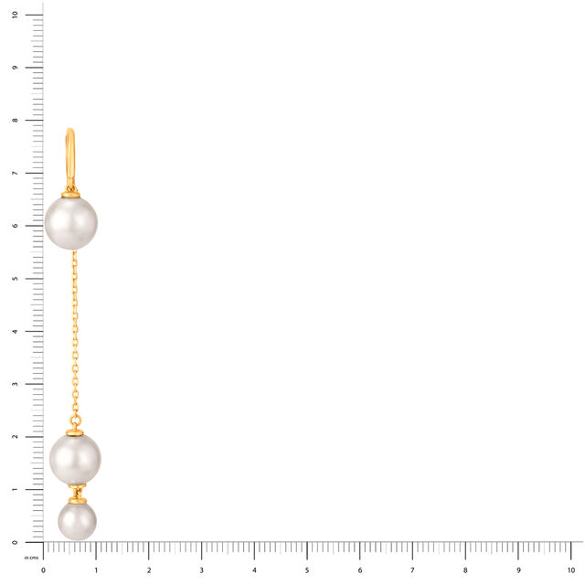 Pearl-Entine Yellow Gold Drop Earrings 4