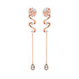 Coils Of Grace Rose Gold Drop Earrings 