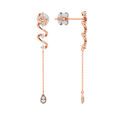 Coils Of Grace Rose Gold Drop Earrings 2