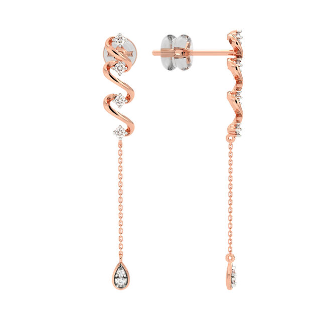 Coils Of Grace Rose Gold Drop Earrings 2