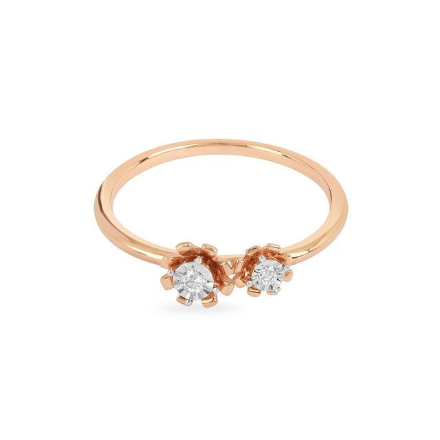 18KT White-Rose Gold Margarita Finger Ring,,hi-res 