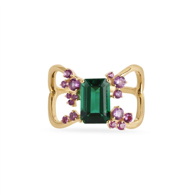 18KT Yellow Gold Sweet Hurricane Finger Ring,,hi-res 2