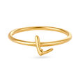 Letter L 18KT Yellow Gold Initial Ring,,hi-res 2