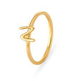 Letter N 18KT Yellow Gold Initial Ring,,hi-res 