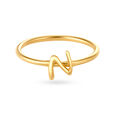 Letter N 18KT Yellow Gold Initial Ring,,hi-res 2