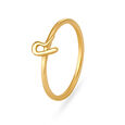 Letter R 18KT Yellow Gold Initial Ring,,hi-res 