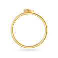 Letter R 18KT Yellow Gold Initial Ring,,hi-res 4
