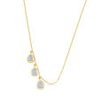 18KT Yellow Gold Moon Drops Diamond Station Necklace,,hi-res 2