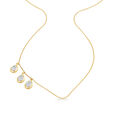 18KT Yellow Gold Moon Drops Diamond Station Necklace,,hi-res 3