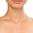 18KT Yellow Gold Moon Drops Diamond Station Necklace,,hi-res 4