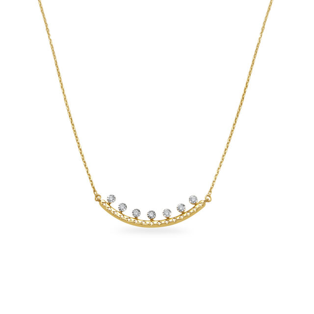 18KT Yellow-White Gold Blooming Bud Necklace,,hi-res 2