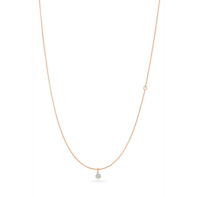 Mia by Tanishq 14KT White and Rose Gold Diamond Pendant 2