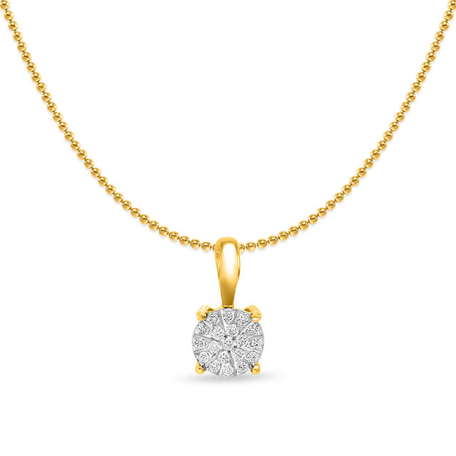 18KT Yellow Gold Diamond Pendant