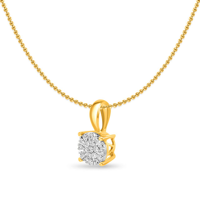 18KT Yellow Gold Diamond Pendant