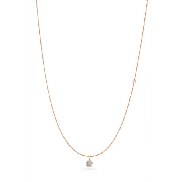 Mia by Tanishq 14KT White-Rose Gold Eternal Flower Diamond Pendant 2