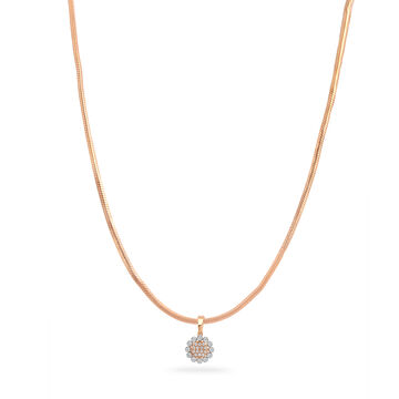 18KT White-Rose Gold The Eternal Flower Diamond Pendant