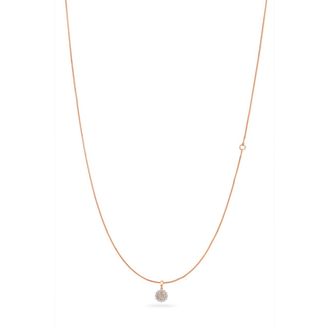 18KT White-Rose Gold The Eternal Flower Diamond Pendant 2