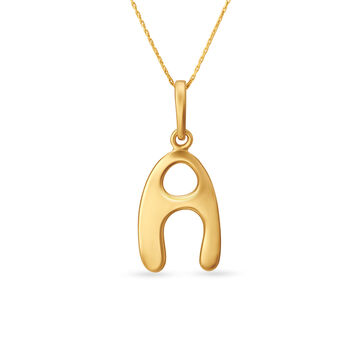 Letter Perfect 'A' Gold Pendant