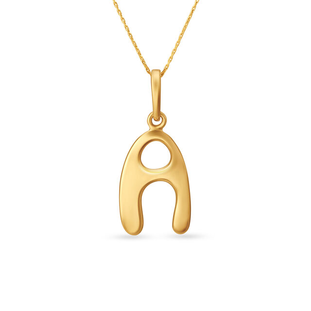 Letter Perfect 'A' Gold Pendant,,hi-res 