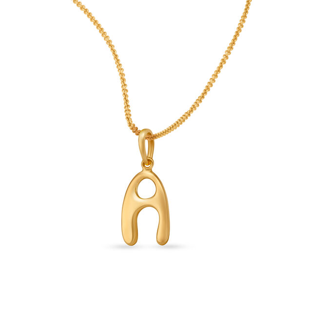 Letter Perfect 'A' Gold Pendant,,hi-res 2
