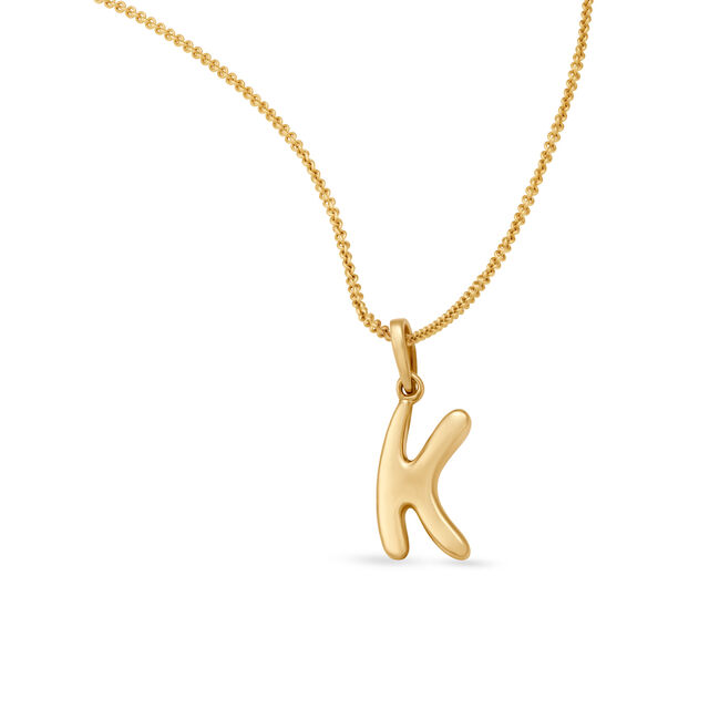 Letter Perfect 'K' Gold Pendant,,hi-res 2