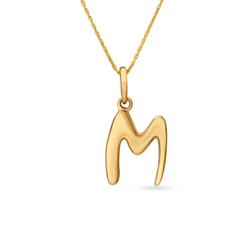 Buy Letter Perfect M Gold Pendant at Best Price Tanishq US