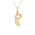 Letter Perfect 'P' Gold Pendant,,hi-res 