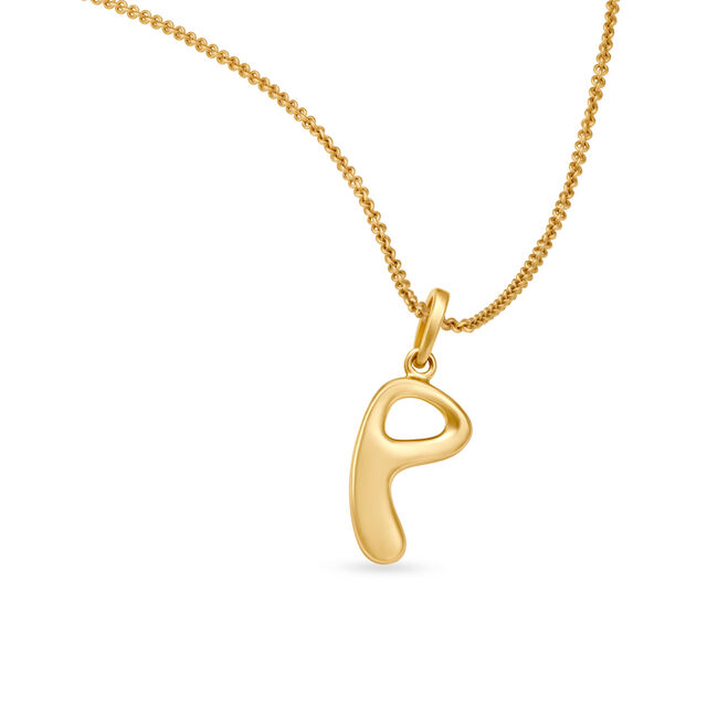 Letter Perfect 'P' Gold Pendant,,hi-res 2