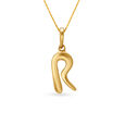 Letter Perfect 'R' Gold Pendant,,hi-res 