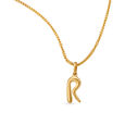 Letter Perfect 'R' Gold Pendant,,hi-res 2
