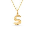 Letter Perfect 'S' Gold Pendant,,hi-res 