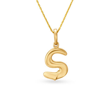 Letter Perfect 'S' Gold Pendant