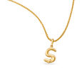 Letter Perfect 'S' Gold Pendant,,hi-res 2